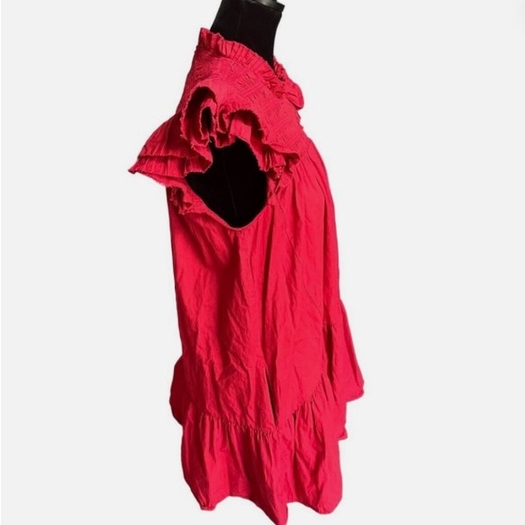 Red Ruffled Dress - Picture 2 of 11